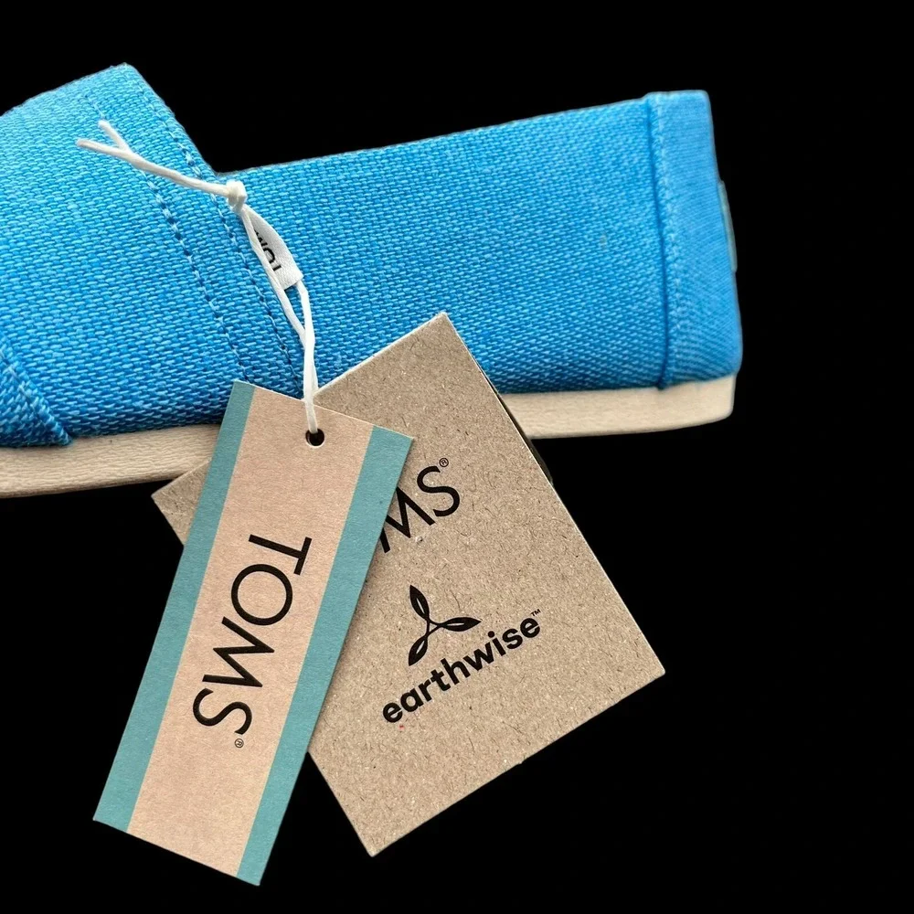 Toms Alpargata Women's Slip on Casual Shoes Size 8 Blue Lightweight Comfort‎